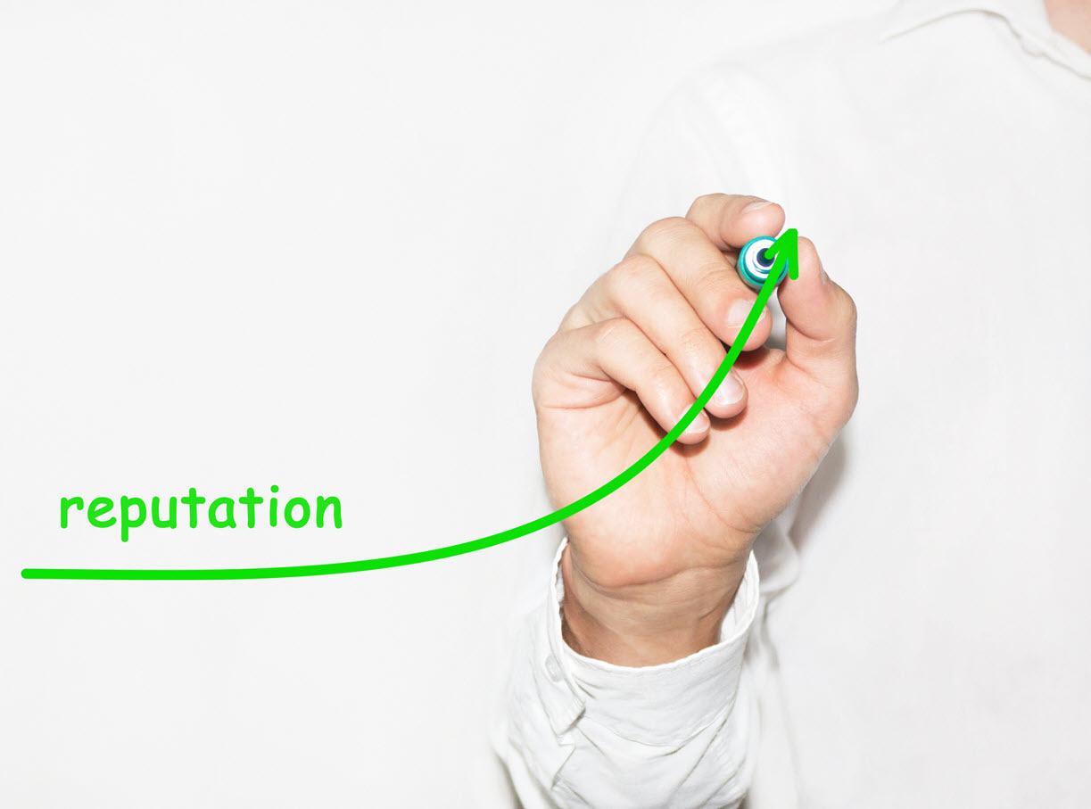 ORM_greenArrow Online reputation management graph